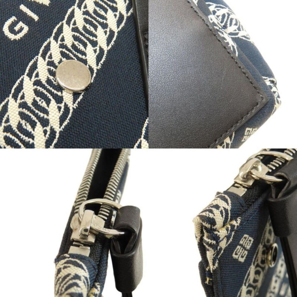 Givenchy Shoulder Bag Navy Canvas Tote Bag (Pre-Owned) - Picture 8 of 11